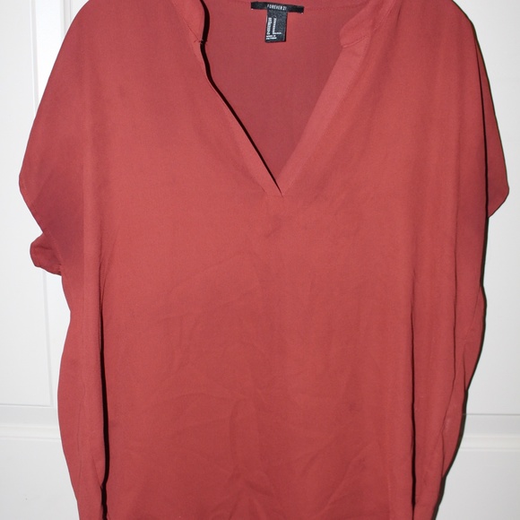 Forever 21 Tops - Forever21 Burnt Orange Shirt Women’s Medium